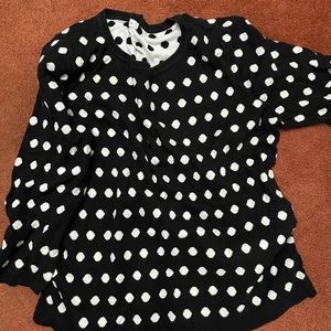 Black with white polkadotted sweater